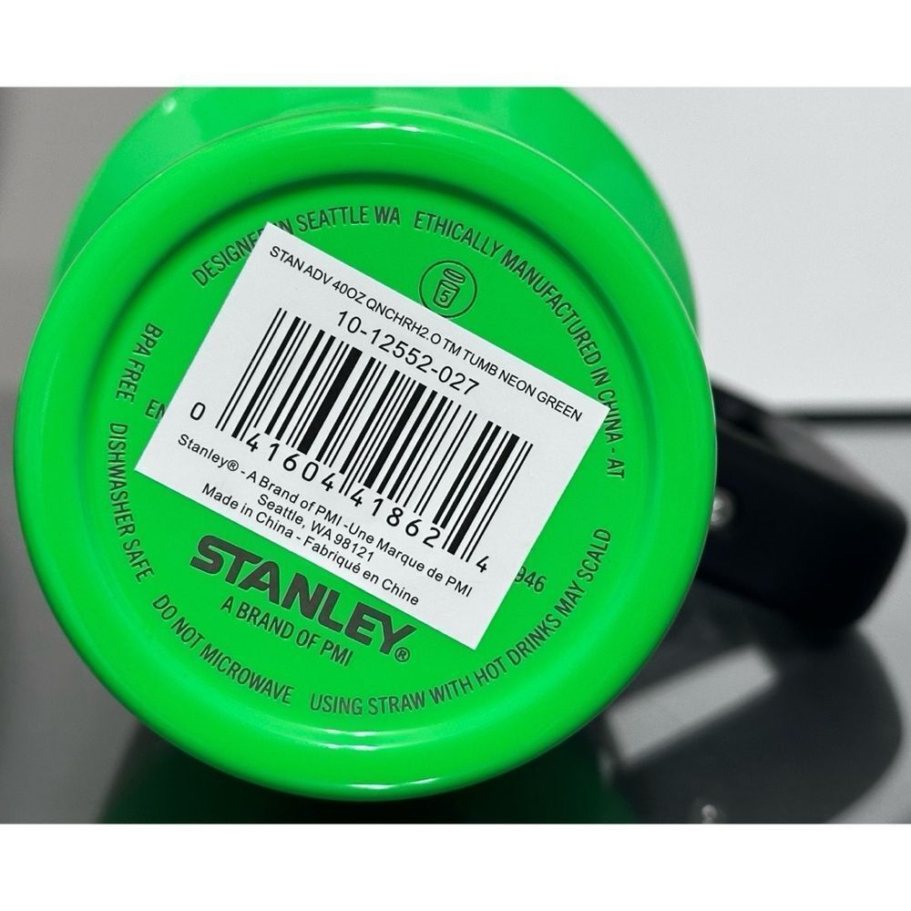 Stanley Quencher H2.0 FlowState‎ Tumbler 40oz, NEON GREEN - Picture 4 of 4